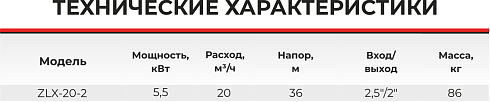 Насос самовсасывающий центробежный ZLX-20-2-1
